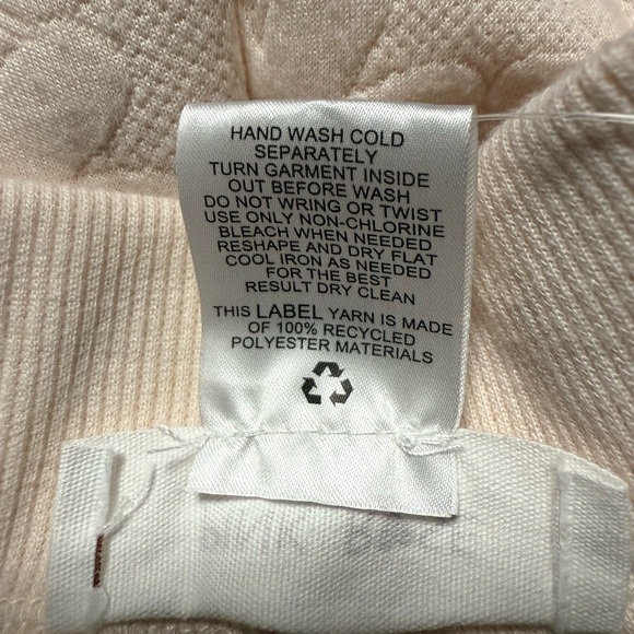 🧚🏻‍♀️ Pink Blush Pink Textured Floral Knit Lounge Shorts Elastic Waist Large - Picture 7 of 7